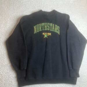 80s‎ 90s Dallas Northstars men's black crew neck sweatshirt logo athletic nhl xl